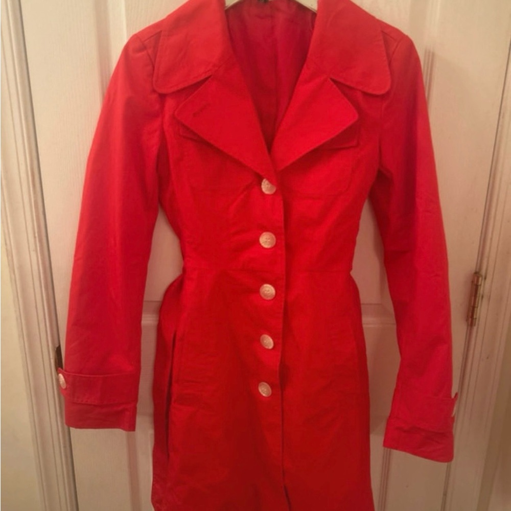 H&M deep coral colored lightweight trench Women's Coat